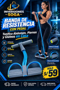 Banda de Resistencia con Pedal – Tonifica Abdomen, Piernas y Glúteos en Casa