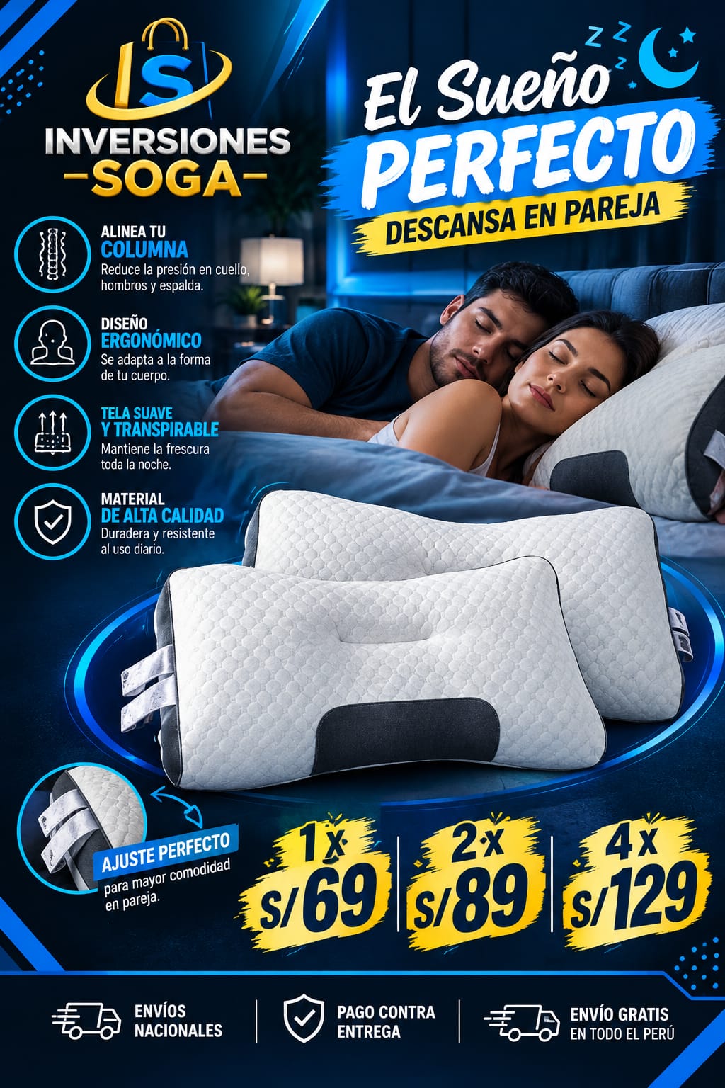 Almohada Cervical Ergonomica